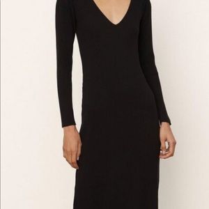 Vince v neck robber black dress xl